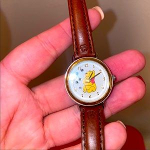 Winnie the Pooh vintage watch and heart necklace